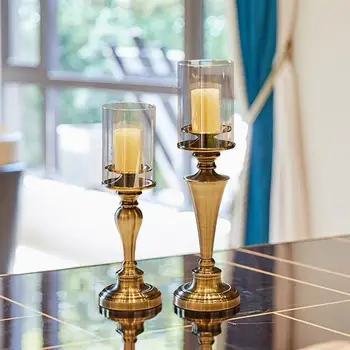 

1Pc Metal Decorative Elegant Creative Party Candlestick Candlestick Table Adornment Candleholder for Bedroom
