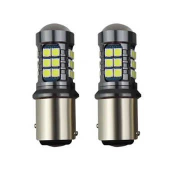 

2Pcs Car Led Bulb Turn Signal 3030 27Smd 1157 Reversing Light Decoding Brake Light Car Spare Bulb Light Tail Light Black
