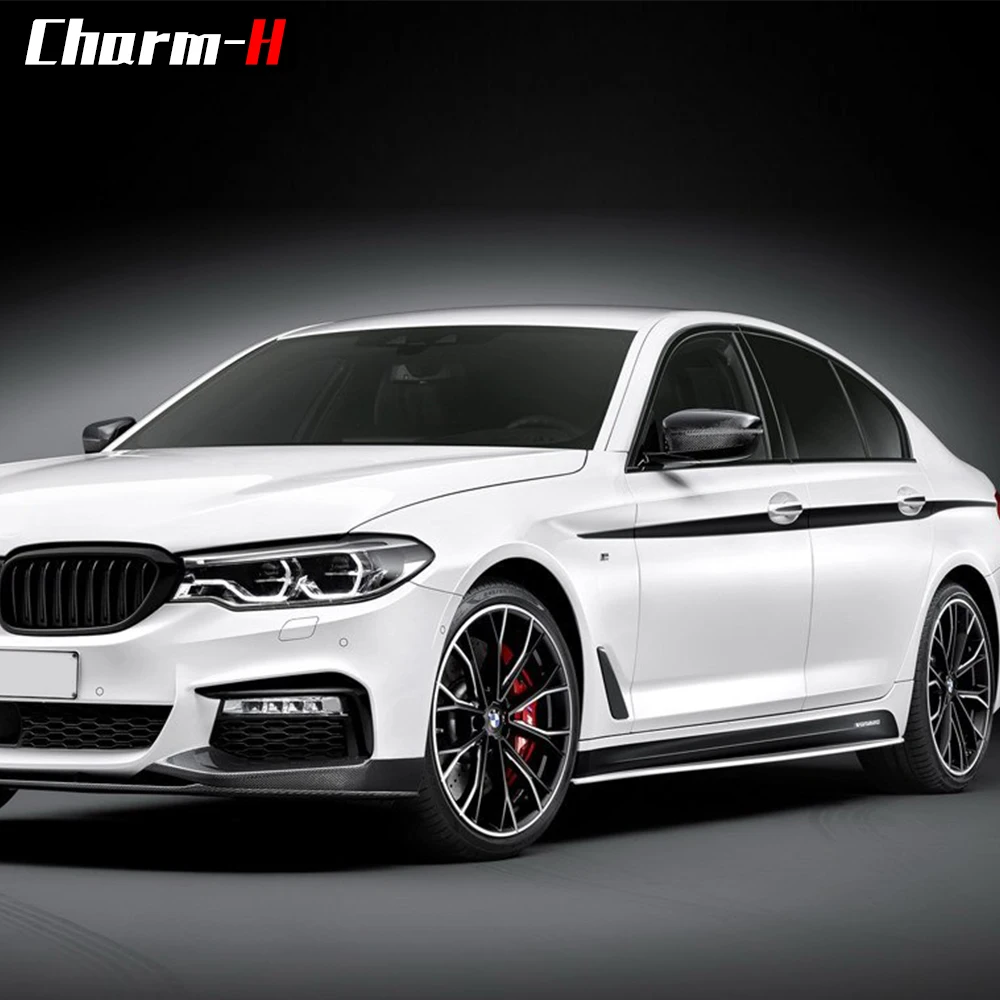 Set for M Performance Side Skirt Stickers Waist Line Side Stripe Decals for BMW 5 Series G30- Car Styling Accessories