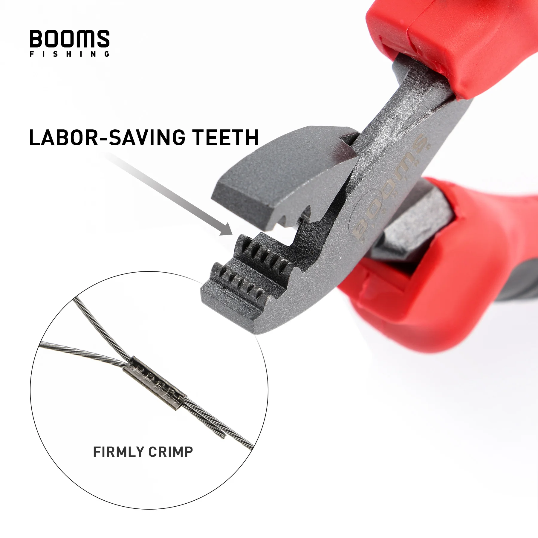 Booms Fishing CP2 Fishing Crimping Pliers for Single-Barrel Sleeves Tools • FISHISHERE