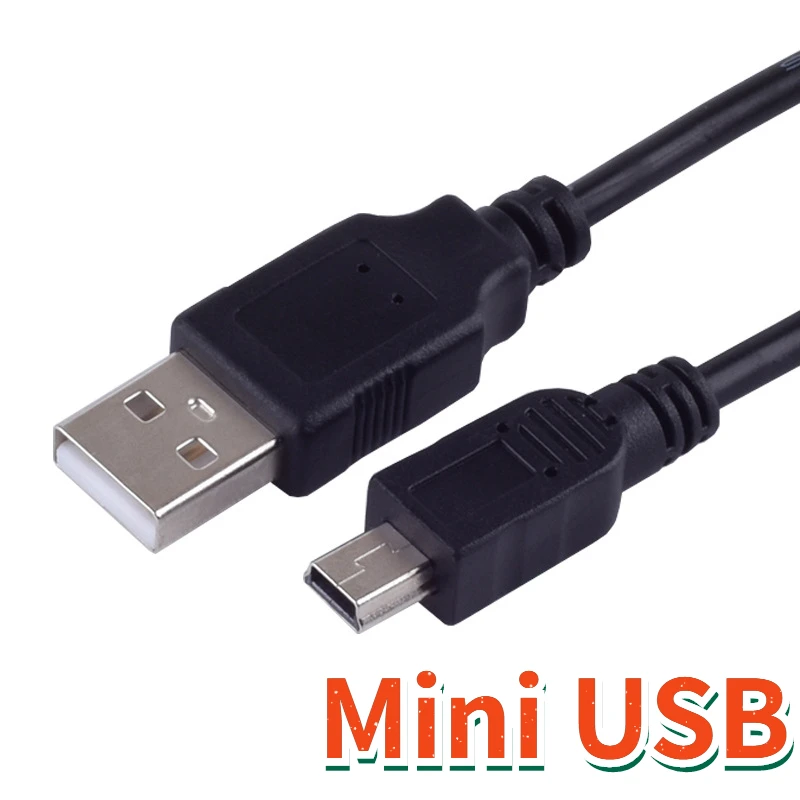 Белый и черный 100 см 1 м 3 фута штепсельная вилка постоянного тока USB 2 0 для мини-USB А