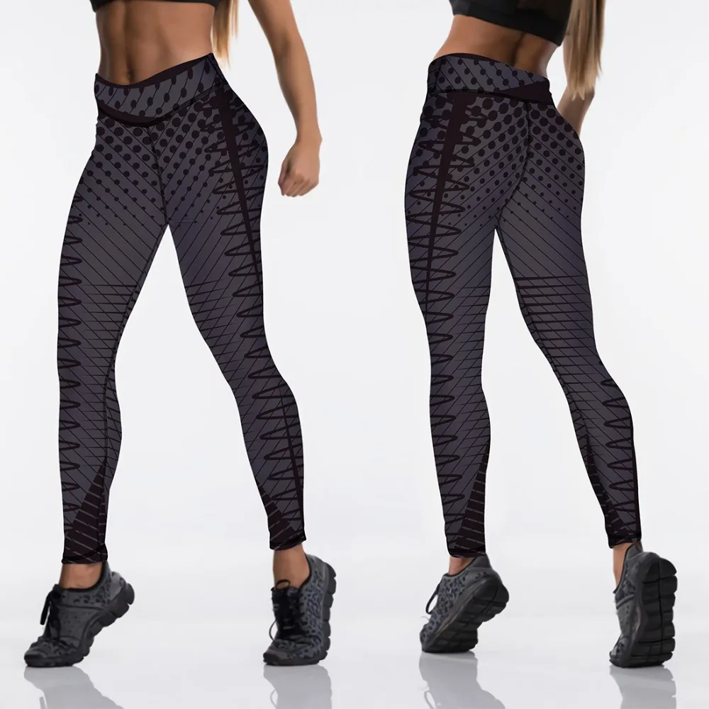 Spandex High Waist Women Digital Printed Fitness Leggings Push Up Sport GYM Leggings 