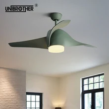 52 дюймов деревянные светодиодный потолочный вентилятор ретро с Дистанционное управление освещением инвертор воздуха 220 V Спальня огни потолочных вентиляторов светодиодные лампы деревянные ультра-тихий