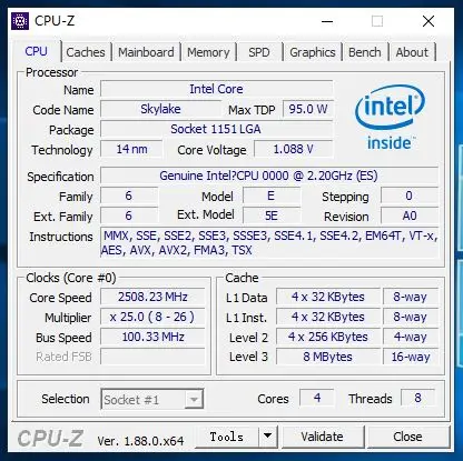 Четырехъядерный процессор Intel core i7 es QH8E 2,2 ГГц Восьмиядерный процессор L2 = 1M L3 = 8M 6700K 6400T LGA 1151