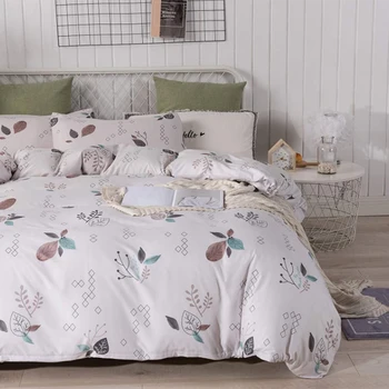 

Duvet Suit, Botanical Flower Pattern 3 Piece Set Bedding Set Light and Soft 3PC Bedding Home Textile Set