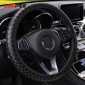 

Car Steering Wheel Covers Artificial Leather Knit Texture Elastic Universal Auto Decoration Car-styling Interior Accessories