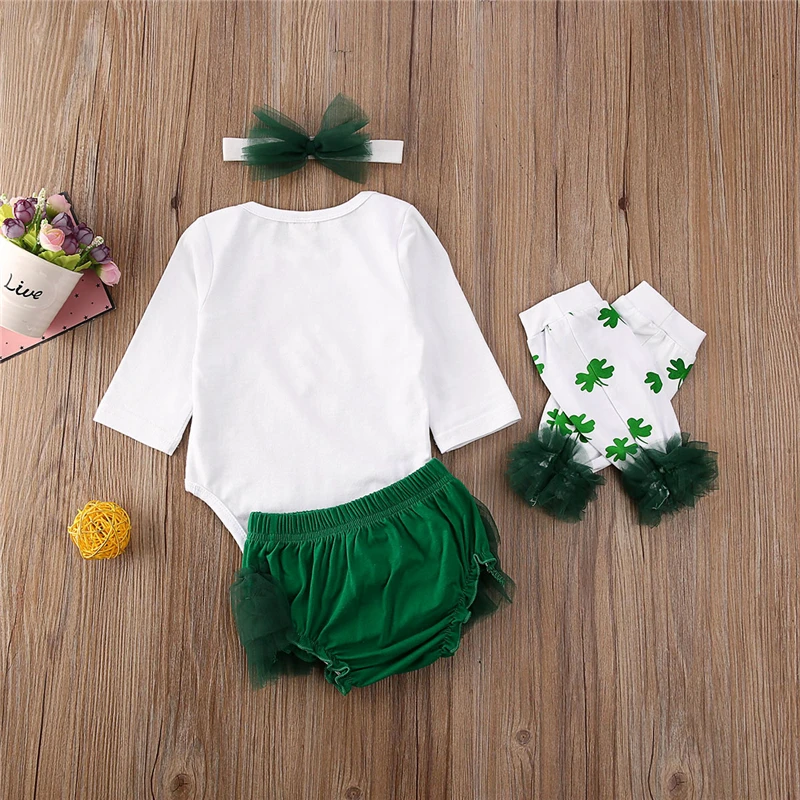 Детский комбинезон для маленьких девочек 0-18 месяцев, кружевные шорты с галстуком-бабочкой, рубашка с длинными рукавами и буквенным принтом, теплая повязка на голову с бантом, комплект одежды из 3 предметов