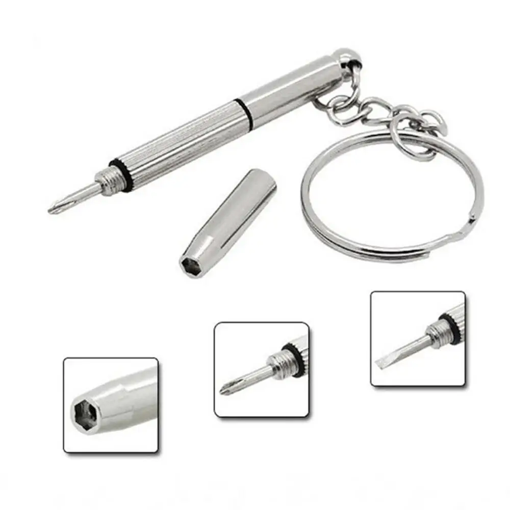 Portable 3 in 1 Keychain Screwdriver Eyeglass Sunglasses Watch Repair Kit font b Tool b font