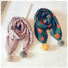 Корейские мягкие теплые осенне-зимние плотные детские шали для мальчиков и девочек, шарфы, аксессуары-LHC