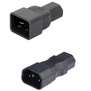 

1 Pcs Iec 320 C13 To C20 Ac Adapter,16A To 10A Ac & 1 Pcs Iec 320 C14 Male To C15 Female Adapter Travel Converter