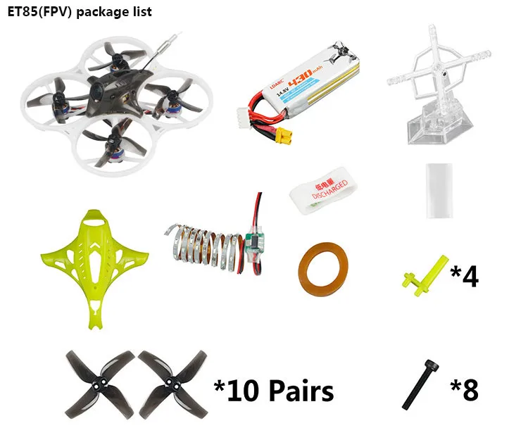 LDARC ET85 FPV 87,6 мм F4 OSD 4S FPV гоночный Дрон PNP BNF w/200 mW VTX Runcam Nano 2 камера-AC2000 S-FHSS+ D16 не ЕС+ D16 EU-LBT