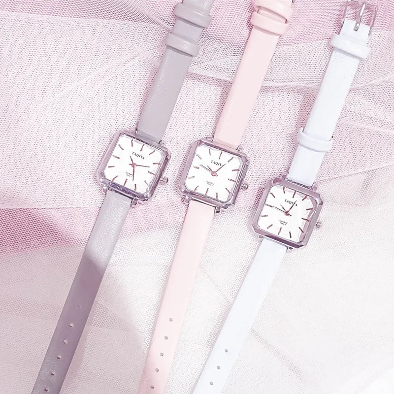 

Vintage Square-Watch the Bride Table Simple Korean-style Hipster Mori Girl Line Small Dial Students Quartz Watch