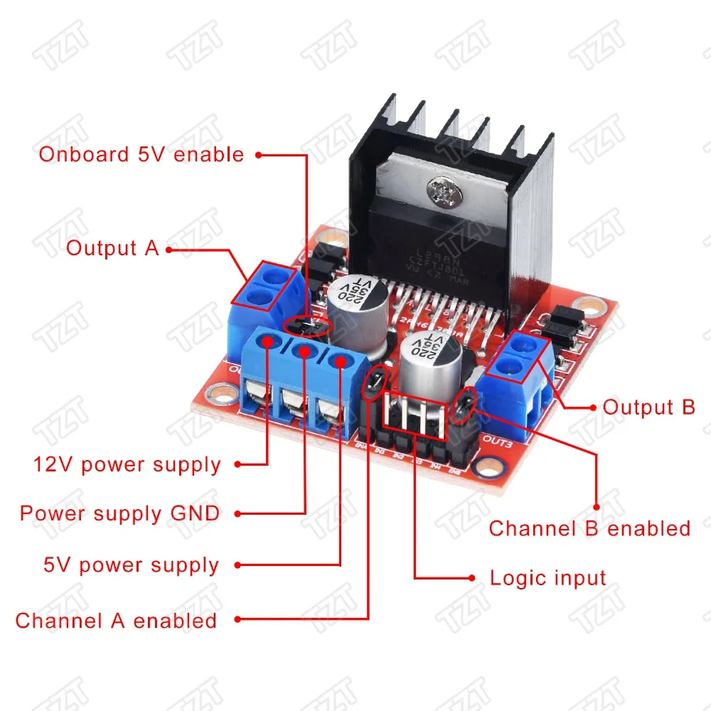 drok l298n motor driver controller drok l298n motor driver controller