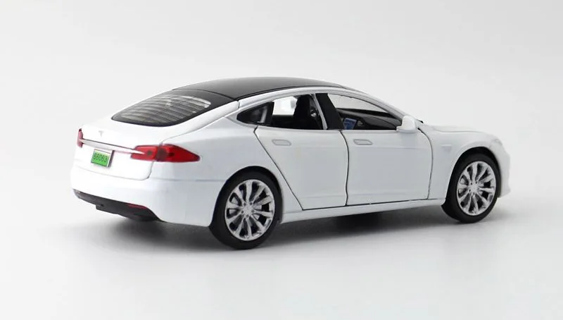 Модель S 1/32 из сплава Tesla игрушечный автомобиль имитация звука светильник для