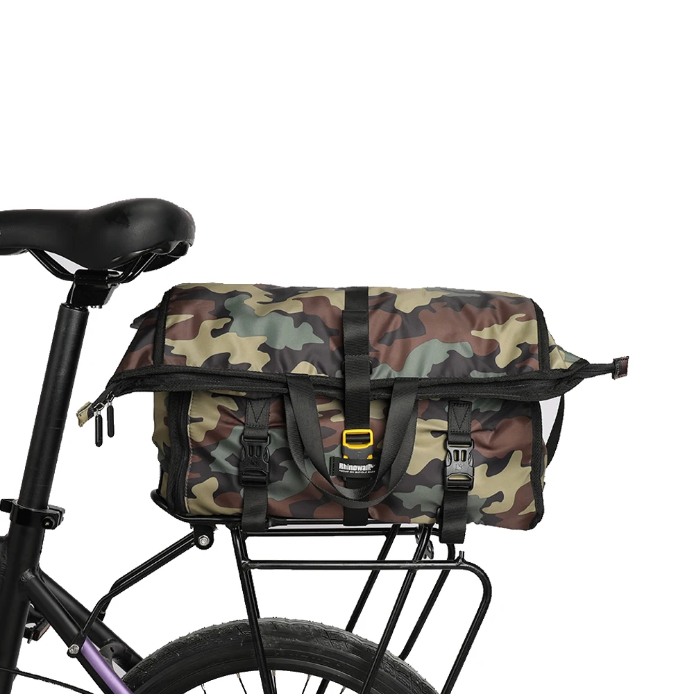 Sale Rhinowalk Bicycle Bags Saddle Rear Bag Waterproof Travel Shoulder Handbag Large Capacity Seat-post MTB Bike Bags Multi-function 3