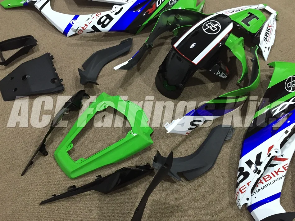 Литьевая форма) ABS полный обтекатель комплект подходит для Kawasaki Ninja ZX-10R ZX10R 2011- 11 12 13 14 15 Обтекатели глянцевый зеленый