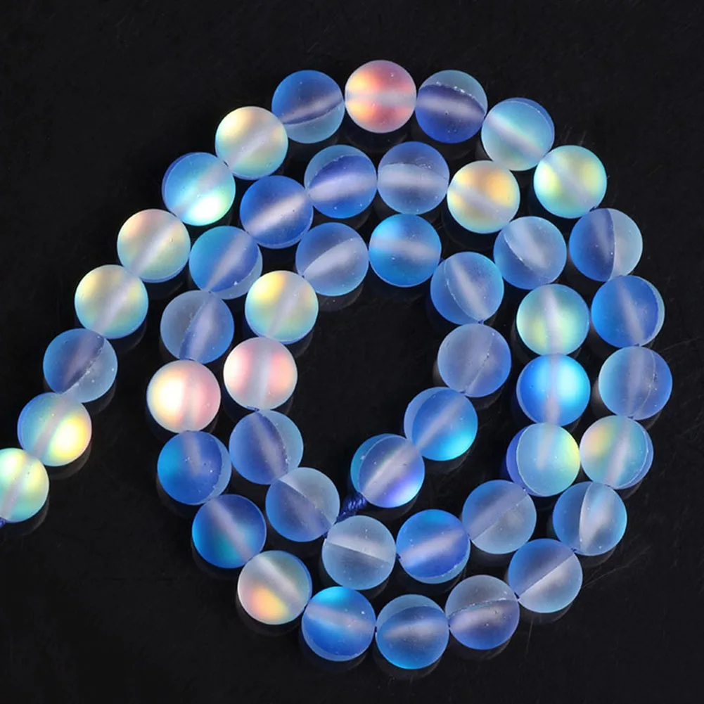 Crystal Moonstone Bracelets Multicolor Matte Glossy Shining Stone Beaded Charm Bracelet Handmade Wristband Gifts Jewelry