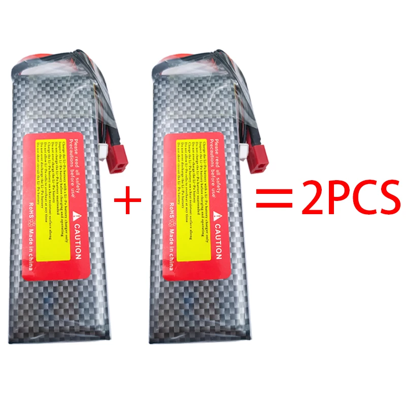 3S RC LiPo батарея 11,1 V 1500mAh 35C для радиоуправляемый самолет, Квадрокоптер, вертолет, Квадрокоптер, батареи LiPo - Цвет: 2PCS T Plug
