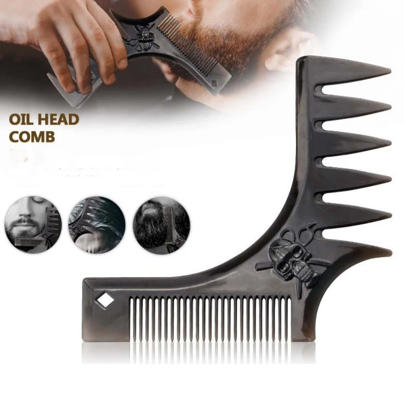 

Men Beard Styling Shaping Template Fashion Shaper Stencil Comb Barber Tool Symmetry Line Up Trimming Guide