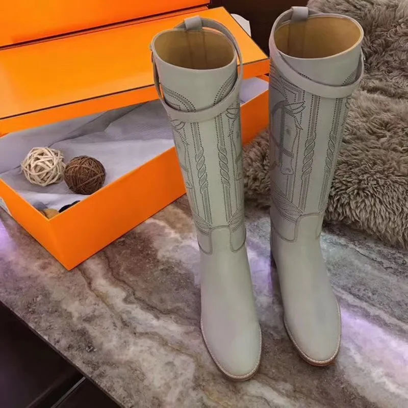 

20191127003 2019 luxury H brand boots designer genuine leather runway female Europe brand top quality