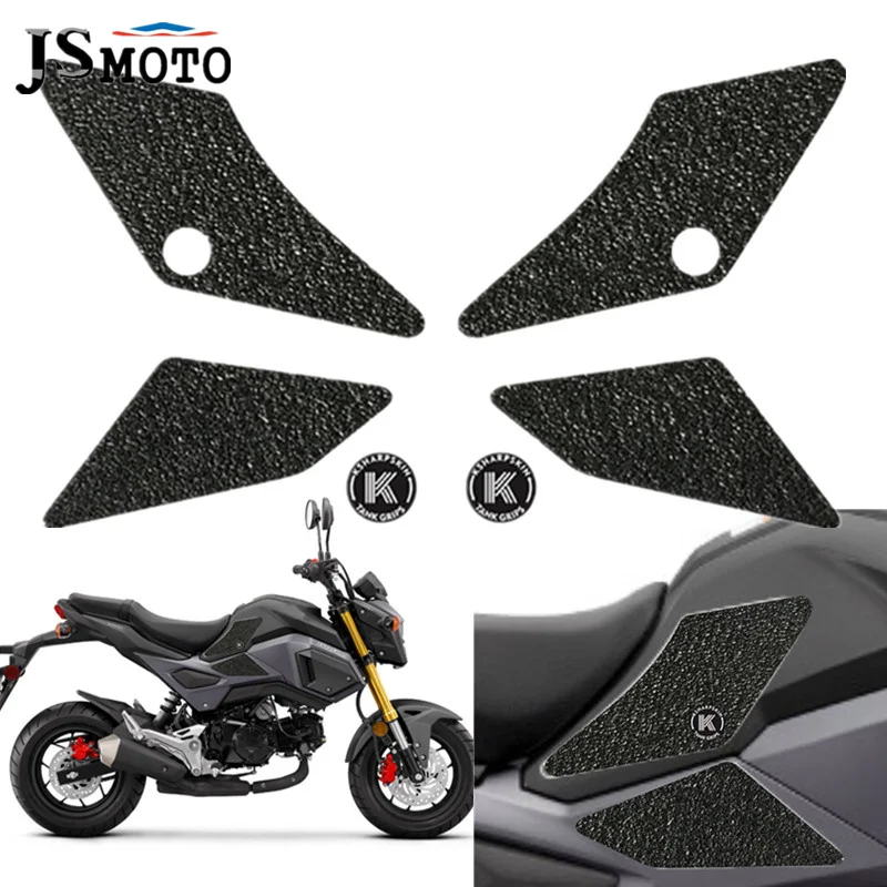 Motorcycle 3D Fuel Tank Pad Tank Grip Stickers Protection Non-slip Knee Grip Side Applique Sticker For Honda GROM MSX grom msx bathroom tub shower anti slip stair tread clear tape waterproof strong floor safety mat grip sticker applique bath decor