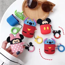 Милый мягкий силиконовый чехол с Микки и Минни для Apple Airpods 1/2 чехол беспроводные Bluetooth игрушечные наушники чехол