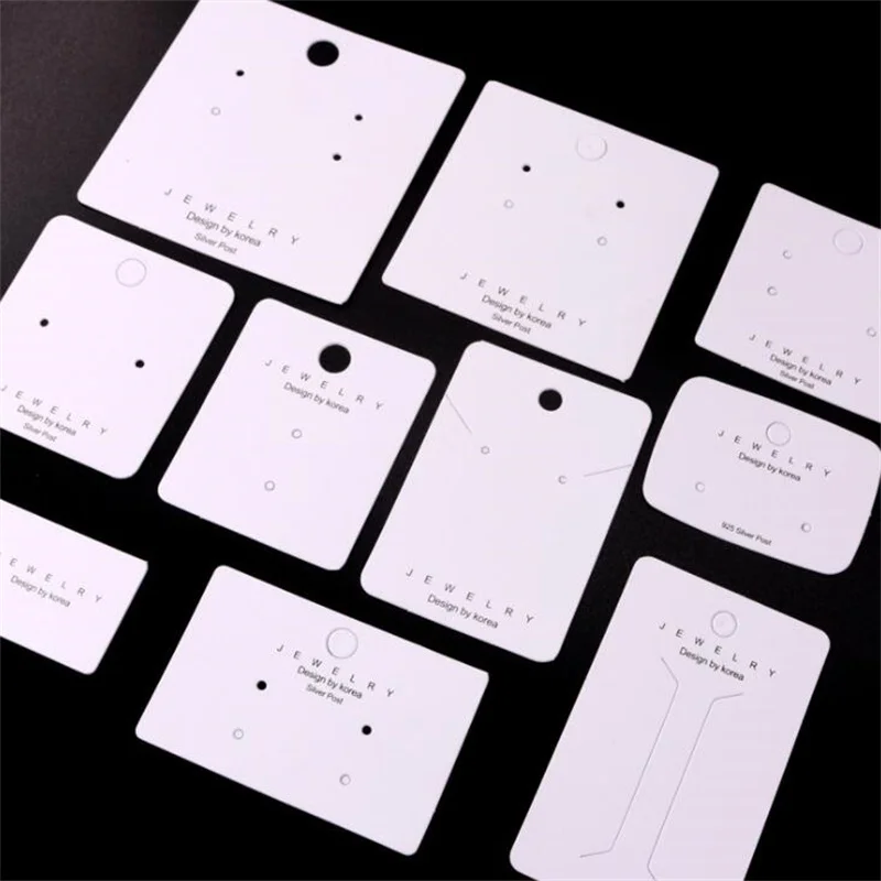 50pcsWhitePaperEarringPresentationCardsJewelryDisplayPacking