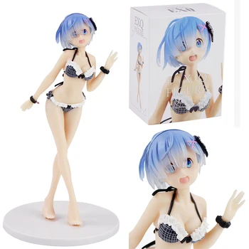 

21cm Re:Life in a different world from zero Rem Swimsuit Action Figure Collectible Model Toy