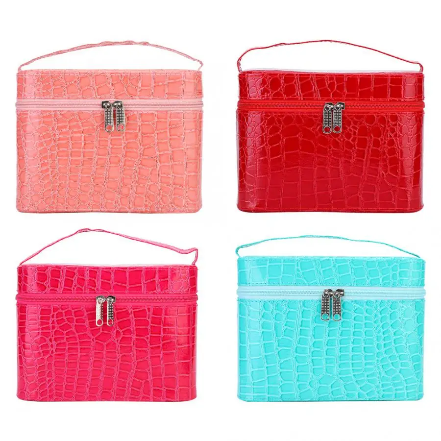 Nail Art Decorations 84 Grids Shock Proof Nail Decoration Organizer Holder Storage Bag Container with Bottle Rhinestones Box