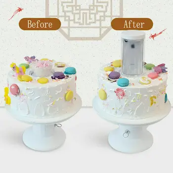 

2 in1 Happy Birthday Surprise Cake Stand Round Plastic Popping Holder Creative Lift Storage Money Musical Cake Stand Gift Holder