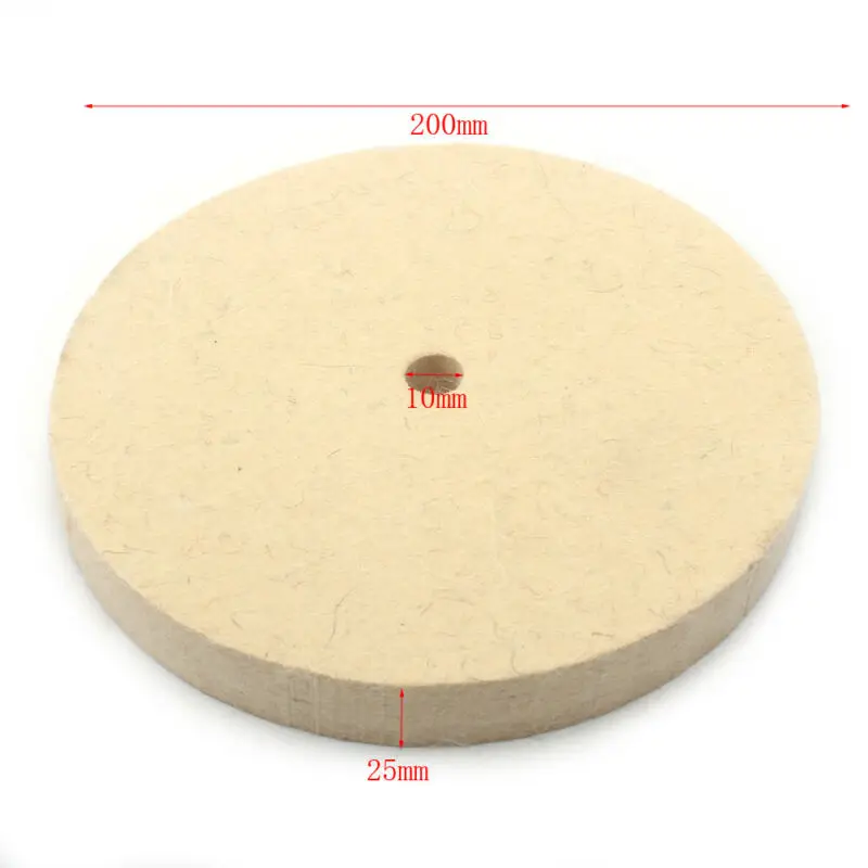 

Beige 3-12\" Buffing Grinding Wheel Wool Felt Polishing Abrasive Disc Tools Parts