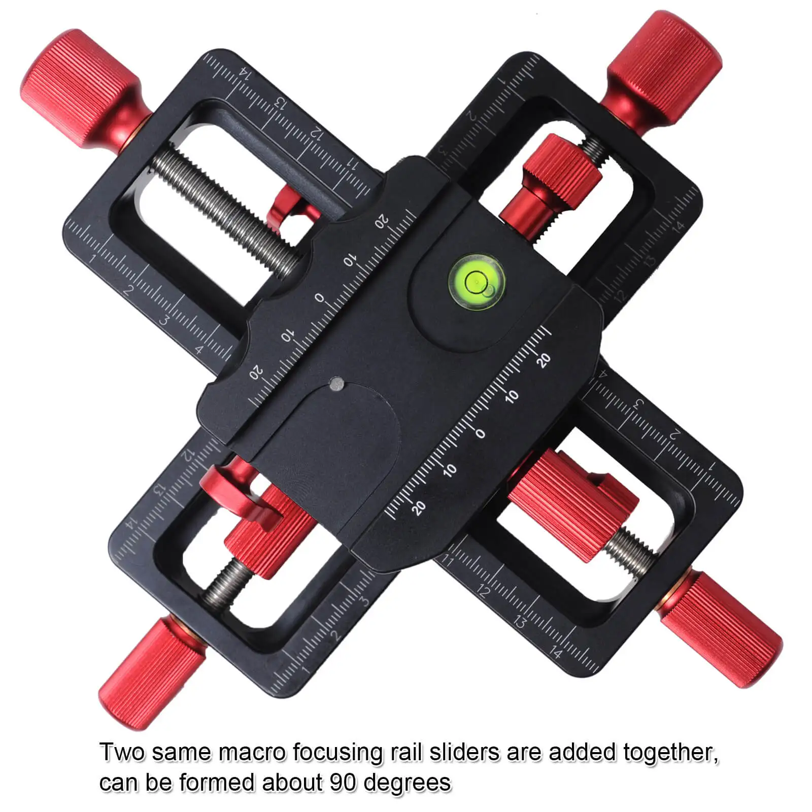 150mm 4-way Macro Focusing Rail Slider Head With Arca-Swiss Fit Clamp Quick Release Plate for Tripod Ballhead Canon Sony Camera