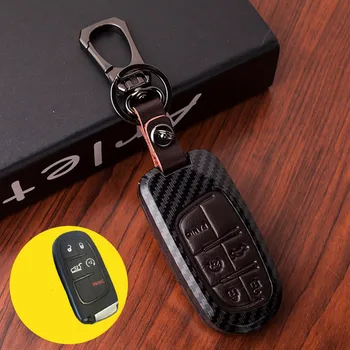 

Car Smart Key Case Cover For Dodge Ram 1500 Journey Charger Dart Challenger Durango For Fiat Jeep Key Ring Auto Holder Shell