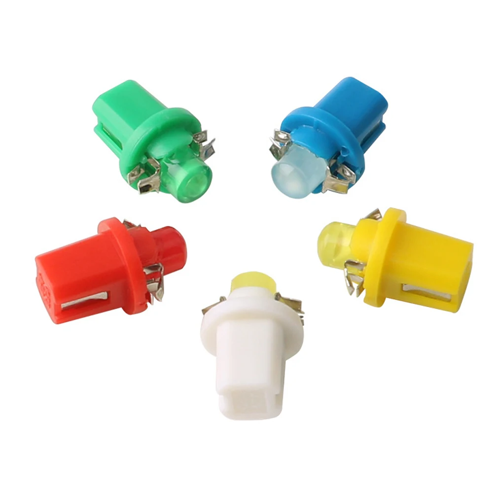 100 шт./лот T5 B8.5D B8.5 1SMD светодиодный автомобильный COB светильник на приборную панель, автомобильный инструментальный светильник, 12 В, белый, синий, желтый, красный, зеленый