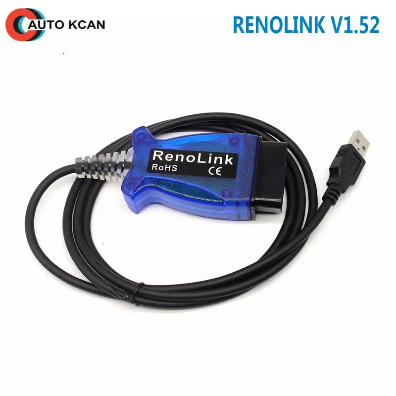 Renolink OBD2 для Renault ECU Программатор V1.52 USB Diagstnotic кабель