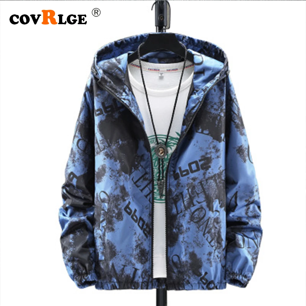 Autumn Fashion Hip Hop Jacket Men's Hooded Casual Jackets Male Coat Thin Men Coat Outwear Jacket Men Windbreaker Printed MWJ208