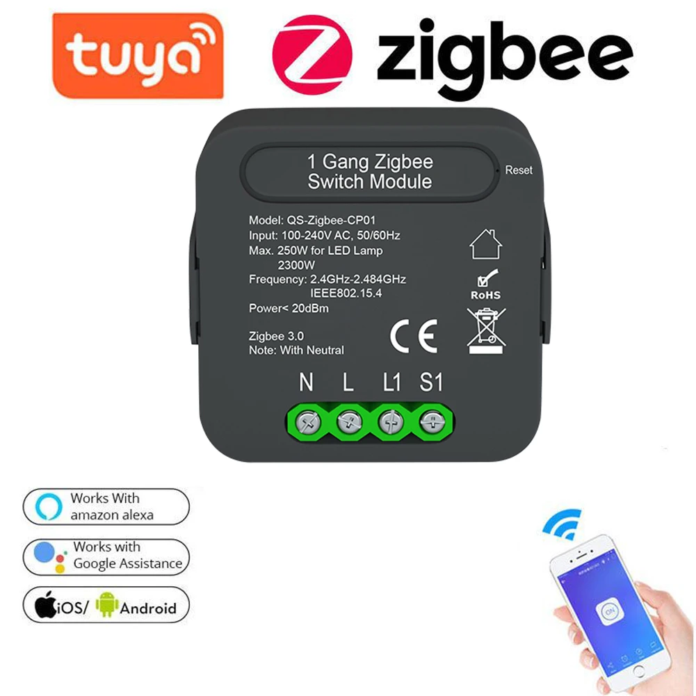 QS Zigbee CP01 Tuya ZigBee Intelligent Switch Module Intelligent Home