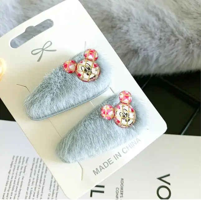 100 компл./лот 2 шт./компл. DIY простой мульти плюшевые Мультяшные рюкзаки в виде Животные волос BB зажимы костюмы заколки для волос Инструменты для укладки волос аксессуары HA1647