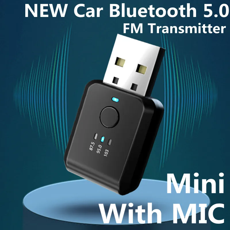 FM Transmitter Car Wireless Bluetooth 5.0 FM Radio Modulator Car Kit