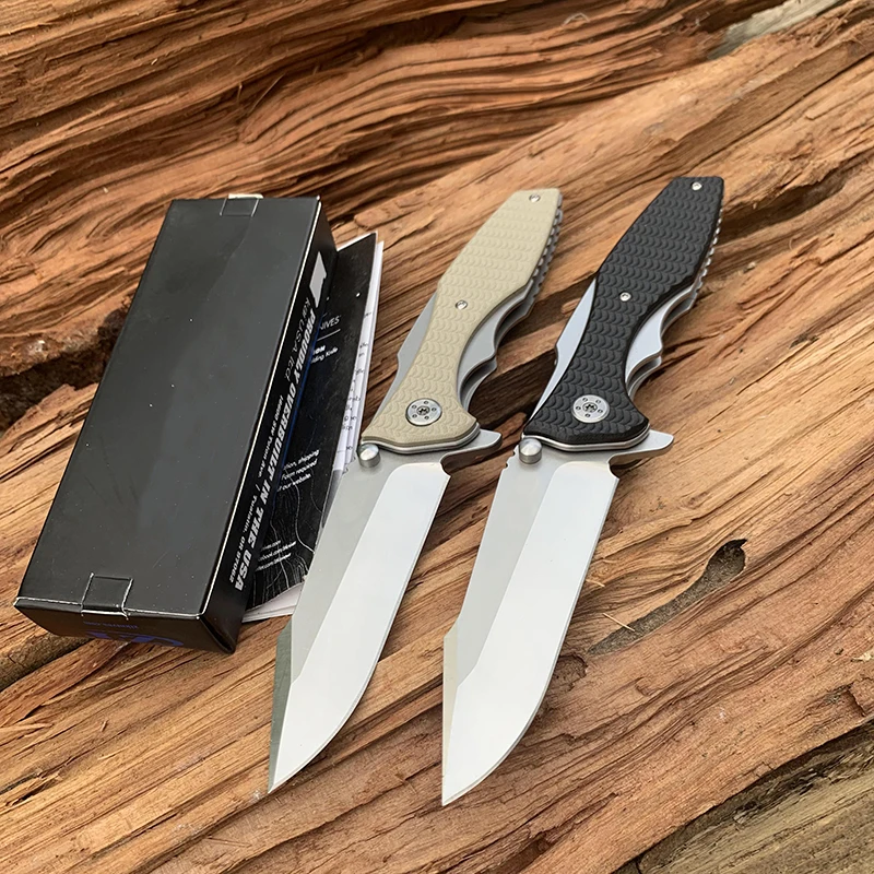 

ZT desert color and black G10 Handle 8CR13MOV Folding knife EDC multi-function tools