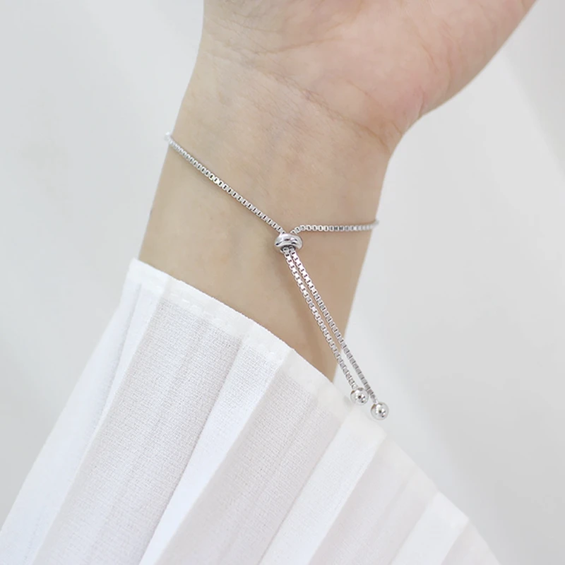 Louleur 925 пробы Серебряный AAAA циркон браслеты с бантами модные милые маленькие циркониевые регулируемые браслеты из бисера для женщин ювелирные изделия