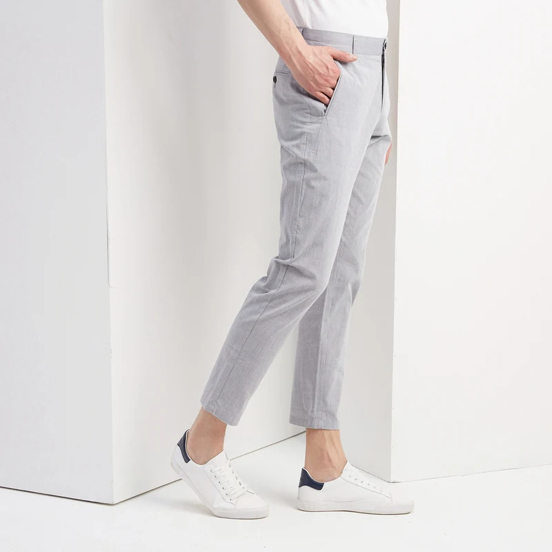 Najtaniej Metersbonwe Smart Casual spodnie męskie marki odzież wiosna jesień proste, solidne spodnie męskie wysokiej jakości rozciągliwe dopasowanie spodnie