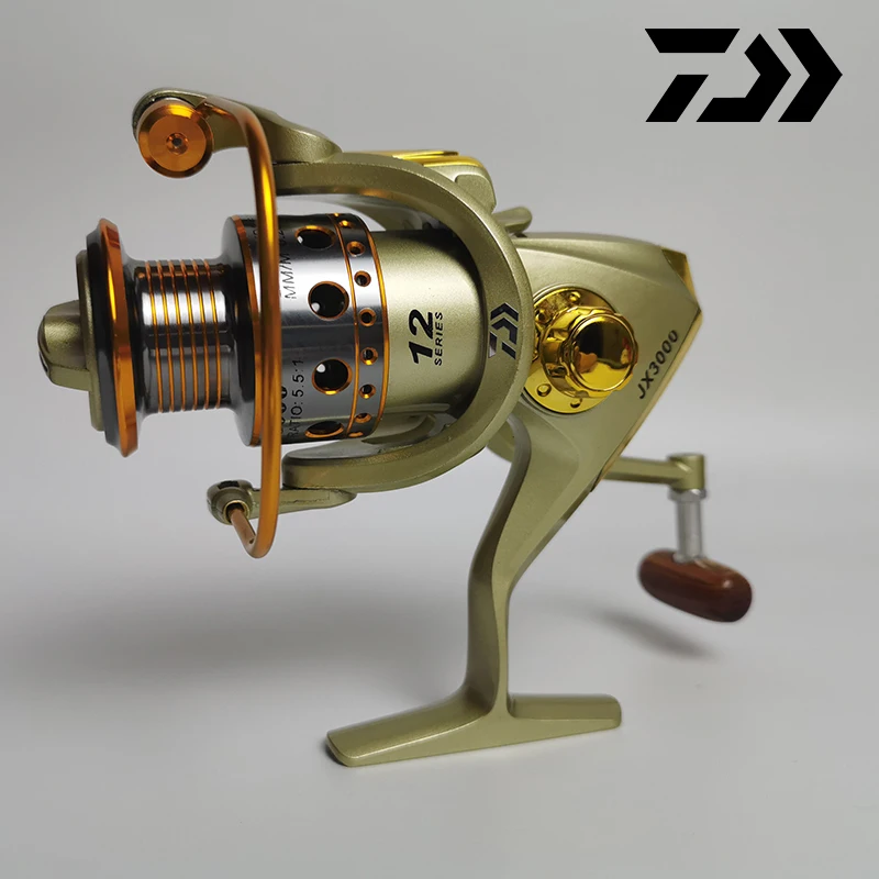 

DAIWA Reel Spinning Fishing Reel 1000-7000 Size With Double Spool 12BB 5.2:1 Pesca Moulinet Fishing Wheel
