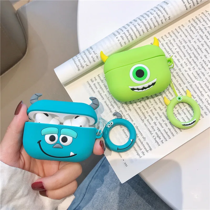 Для AirPods Pro Чехол 3D милый кот для разделывания свиньи, утки аниме мультфильм чехол для наушников для Apple Air Pods Pro 3 мягкий чехол для наушников коробка брелок