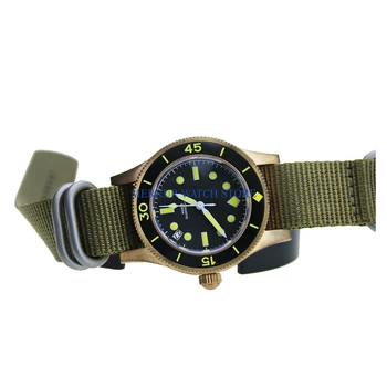 

Pure Bronze Vintage Diver Mens Mechanical Watch 200m Japan NH35 Automatic Sapphire Pop Glass Ceramic bezel