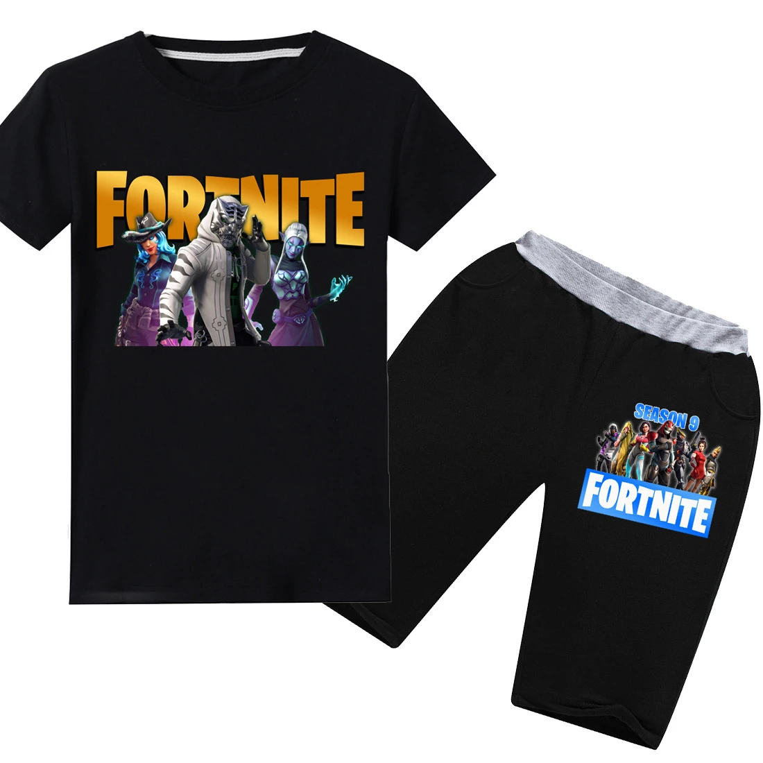 Fortnite ropa de verano para bebé, traje de moda para niños y niñas, camiseta de dibujos animados, pantalones cortos, 2 unids/set/conjunto, chándales para niños|Cine y TV| AliExpress