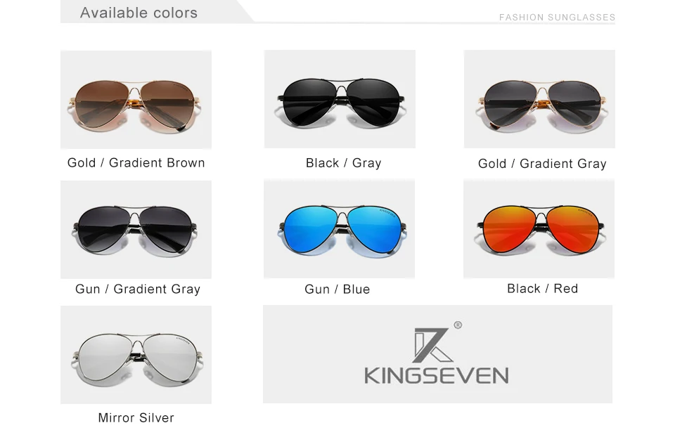 KINGSEVEN 2021 New Trend Quality Titanium Alloy Men's Sunglasses Polarized Sun glasses Women Pilot Mirror Eyewear Oculos de sol
