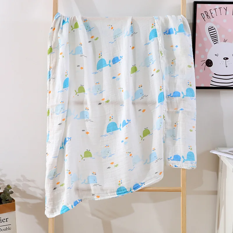 Двухслойная Марля Bamboo Хлопок Gro-bag детская сумка Один младенец пеленка; Банное полотенце для детей BABY'S одеяло B