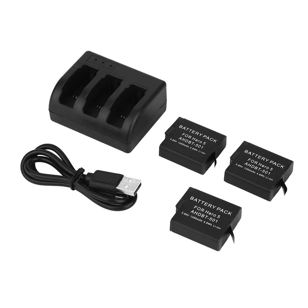2/3 шт. применимо к Gopro Ahdbt-501 Батарея 501 QI Беспроводная зарядка Usb Зарядное устройство защита от избыточного заряда благодаря Зарядное устройство - Цвет: 3-slot USB Charger