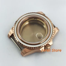 40 мм сапфировое стекло розовое золото нержавеющая сталь чехол для часов подходит ETA 2836 Mingzhu dg2813 чехол для часов p257